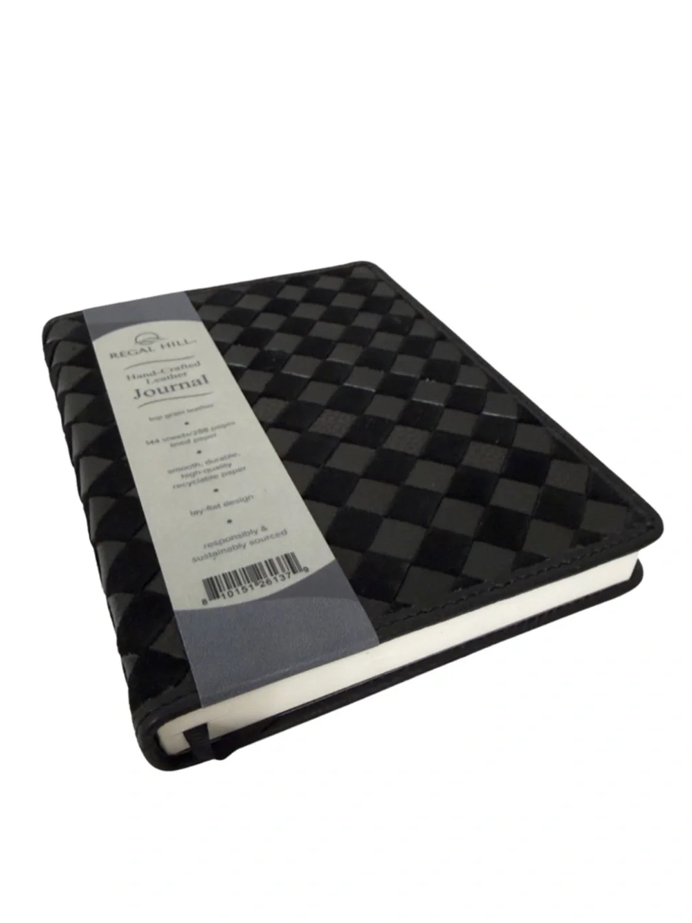 Regal Hill Handcrafted Black Leather Journal 6”X8” 244 Pages Lined NEW